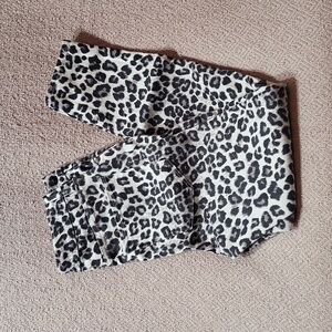 Good American Good Waist Crop Snow Leopard Leggings, Size 4